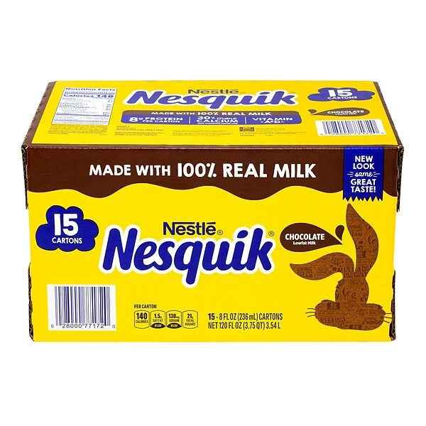 Nesquik Chocolate Liquid Drink Mix, 15 Bottles/Pack (220-02066) 1 Nesquik Chocolate Liquid Drink Mix, 15 Bottles/Pack (220-02066)