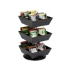 Mind Reader Anchor 12-Compartment Plastic Tea And Condiment Carousel, Black (TEASWIV3T-BLK)