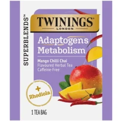 Twinings Boost Mango Chili Chai Herbal Tea Bags, 0.95 Oz., 18/Box (F16073)
