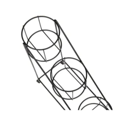 Mind Reader Alloy Collection Metal Bottle Stand, Black (3TCLID-BLK)