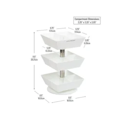 Mind Reader Hook 12-Compartment Plastic Tea And Condiment Carousel, White (TEASWIV3T-WHT) -Bigelowining Shop B18443FD 8592 4A81 9999F1D557E43D35 s7