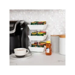 Mind Reader Hook 12-Compartment Plastic Tea And Condiment Carousel, White (TEASWIV3T-WHT) -Bigelowining Shop BFD4CD82 EA38 4408 ADF074A1AA5CF269 s7