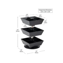 Mind Reader Anchor 12-Compartment Plastic Tea And Condiment Carousel, Black (TEASWIV3T-BLK) 6 Mind Reader Anchor 12-Compartment Plastic Tea And Condiment Carousel, Black (TEASWIV3T-BLK) -Bigelowining Shop CC8C95DC A489 47E5 ACD370E40B907C7B s7