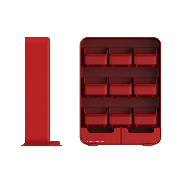 Mind Reader Baggy 9- Drawer Tea Bag And Accessory Holder, Red (TBORG-RED) 5 Mind Reader Baggy 9- Drawer Tea Bag And Accessory Holder, Red (TBORG-RED) - Image 5