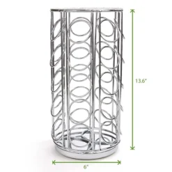 Mind Reader 35 Capacity Rotating Metal K-Cup Carousel, Silver (METCAR35-SIL) -Bigelowining Shop m006910332 s7