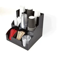 Mind Reader Acrylic 9 Compartment Condiment Organizer, Black (3LAYER9-BLK) 11 Mind Reader Acrylic 9 Compartment Condiment Organizer, Black (3LAYER9-BLK) -Bigelowining Shop m006910451 s7