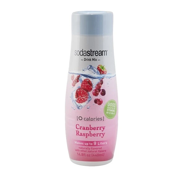 SodaStream Cranberry Raspberry Zero Calorie Sparkling Drink Mix, 440ml 1 SodaStream Cranberry Raspberry Zero Calorie Sparkling Drink Mix, 440ml