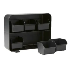 Mind Reader Clutch 6-Drawer Tea Bag Holder, Black (STBORG-BLK) -Bigelowining Shop m007140152 s7