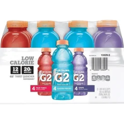 Gatorade G2 Low Calorie Variety Pack, 20 Oz Bottles, Pack Of 12 (QUA13329)