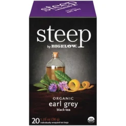 Steep By Bigelow Organic Earl Grey Black Tea, 20 Tea Bags/Box (RCB17700)
