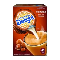 International Delight Hazelnut Dairy Free Liquid Creamer, 0.44 Oz., 48/Box (WWI02283) -Bigelowining Shop s1144443 s7
