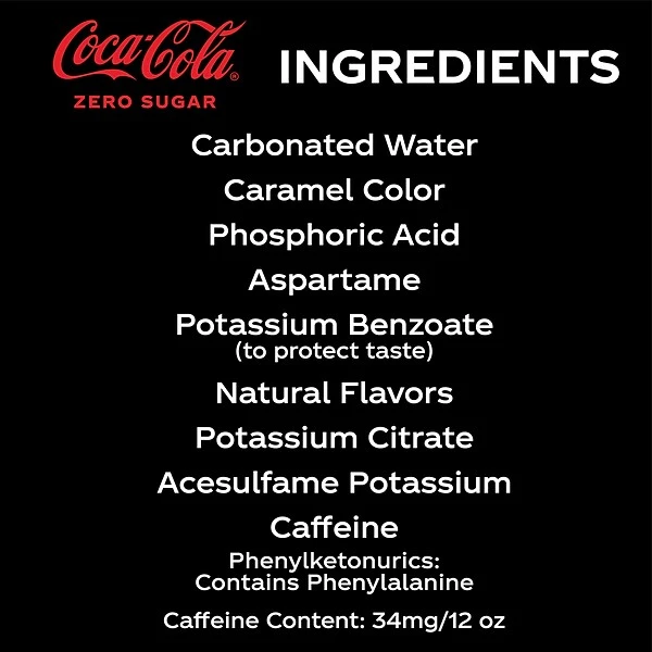 Coca-Cola Zero Sugar Diet Cola Soda, 12 Oz., 24/Carton (00049000042559) 2 Coca-Cola Zero Sugar Diet Cola Soda, 12 Oz., 24/Carton (00049000042559) - Image 2