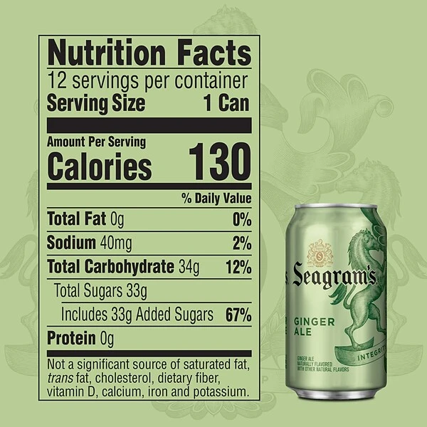 Seagram's Ginger Ale, 12 Oz., 24/Carton (00072979004167) 1 Seagram's Ginger Ale, 12 Oz., 24/Carton (00072979004167)