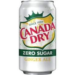 Canada Dry Zero Sugar Ginger Ale Soda, 12 Oz., 24/Carton (00078000148169)