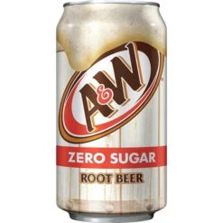 A&W Zero Sugar Root Beer Soda, 12 Oz., 24/Carton (10000853)