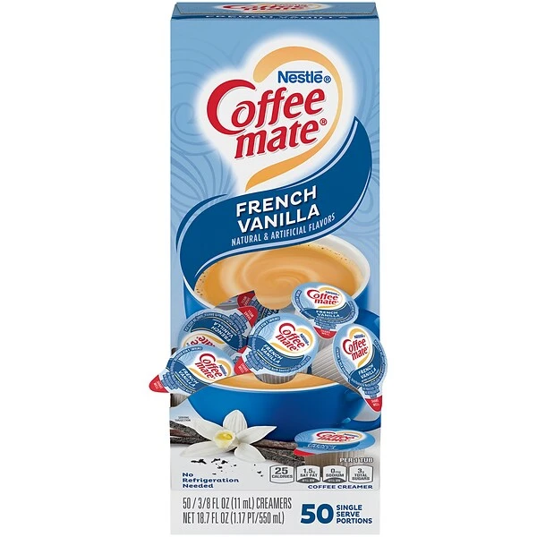 Coffee-Mate Singles French Vanilla, 50 Count, 4 Pack 2 Coffee-Mate Singles French Vanilla, 50 Count, 4 Pack - Image 2