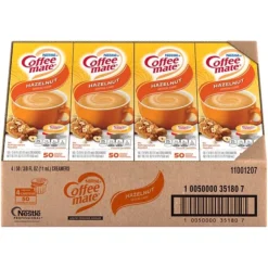 Coffee Mate Hazelnut Liquid Creamer, 0.38 Oz., 200/Carton (NES35180CT)