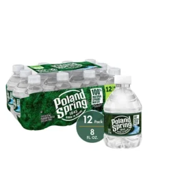 Poland Spring 100% Natural Spring Water, Regular Flavor, 8 Oz. Mini Plastic Bottles, 48/Carton (100987)