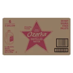 Ozarka Brand Distilled Water, 1-Gallon Plastic Jug, 6/Carton (11475088)