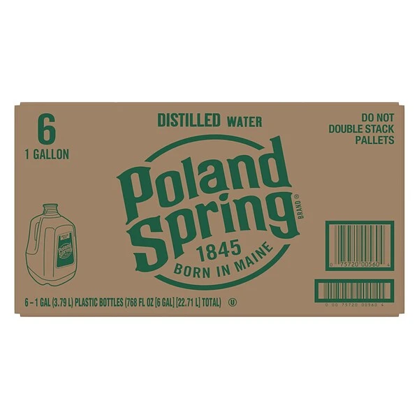 Poland Spring Distilled Water, 1-Gallon Plastic Jug, 6/Carton (12220247) 3 Poland Spring Distilled Water, 1-Gallon Plastic Jug, 6/Carton (12220247) - Image 3