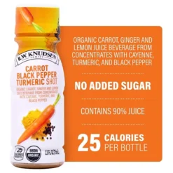 RWK Carrot Black Pepper Turmeric Shots, No Sugar Added, 2.5 Oz., 12 Bottles/Pack (307-00335) -Bigelowining Shop sp127370015 s7