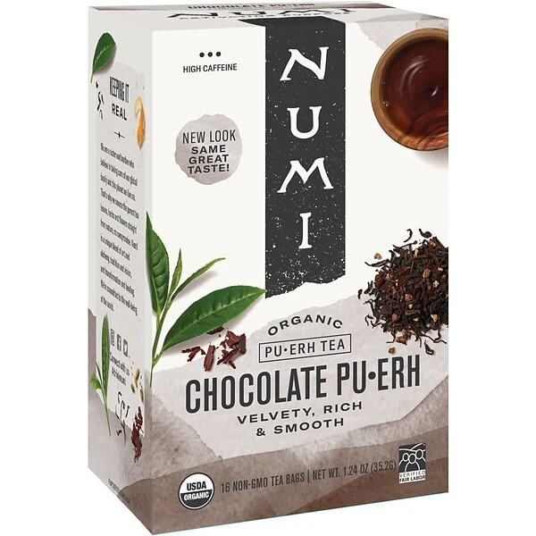 Numi Organic Puerh Chocolate Puerh Tea, 16/Box (NOT10360) 1 Numi Organic Puerh Chocolate Puerh Tea, 16/Box (NOT10360)