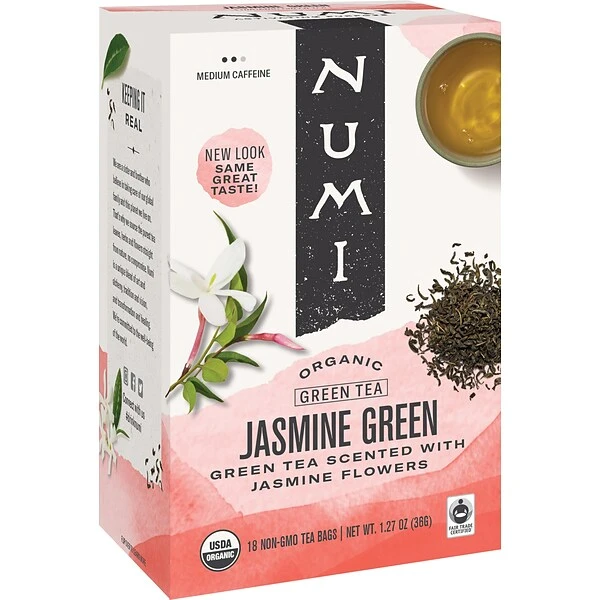 Numi Green Tea Bags, 18/Box (447215) 1 Numi Green Tea Bags, 18/Box (447215)