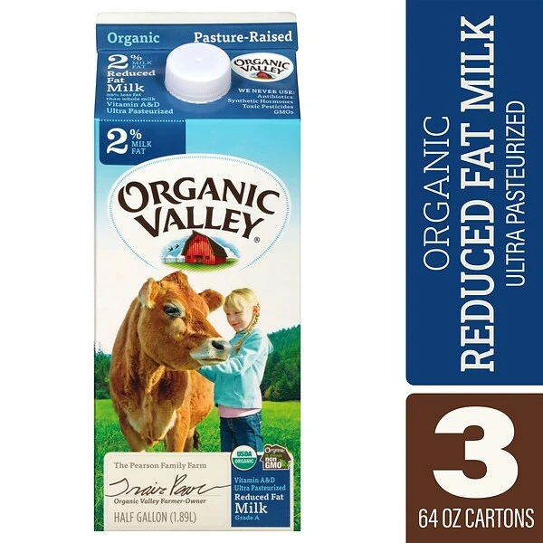 Organic Valley 2% Milk, 64 Oz., 3/Pack (307-00347) 1 Organic Valley 2% Milk, 64 Oz., 3/Pack (307-00347)