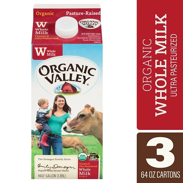 Organic Valley Whole Milk, 64 Oz., 3/Pack (307-00348) 1 Organic Valley Whole Milk, 64 Oz., 3/Pack (307-00348)