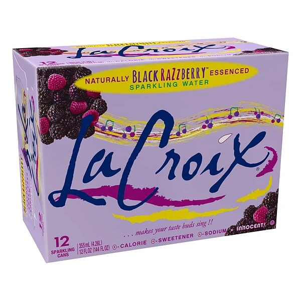 Lacroix Black RazZberry Sparkling Seltzer Water, 12 Fl. Oz., 12 Cans/Pack, 2 Packs/Carton (15021760) 2 Lacroix Black RazZberry Sparkling Seltzer Water, 12 Fl. Oz., 12 Cans/Pack, 2 Packs/Carton (15021760) - Image 2