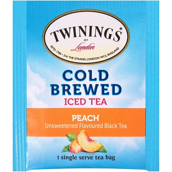Twinings Of London Cold Brewed Peach Tea Bags, 20/Box (F10055) 1 Twinings Of London Cold Brewed Peach Tea Bags, 20/Box (F10055)