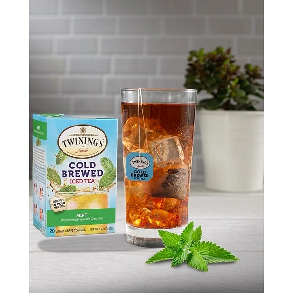 Twinings Of London Cold Brewed Mint Tea, 20/Box (F07413) 2 Twinings Of London Cold Brewed Mint Tea, 20/Box (F07413) - Image 2