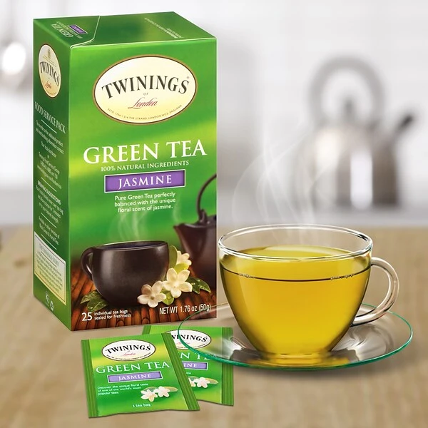 Twinings Of London Green With Jasmine Tea Bags, 25/Box (TNA51800) 2 Twinings Of London Green With Jasmine Tea Bags, 25/Box (TNA51800) - Image 2