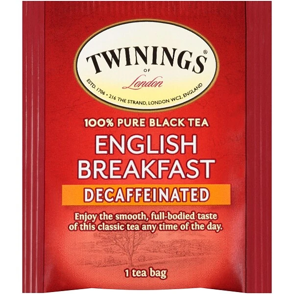 Twinings Of London Classic Decaffeinated English Breakfast Tea, 1.76-oz., 25/Box 1 Twinings Of London Classic Decaffeinated English Breakfast Tea, 1.76-oz., 25/Box
