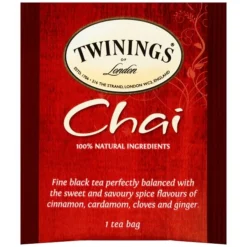 Twinings Of London Chai Tea Bags, 25/Box (TNA51730)