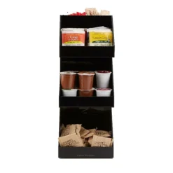 Mind Reader 'Fancy' Black Acrylic 3 Tier Condiment Organizer, Black (3TCORG-BLK) -Bigelowining Shop sp155205857 s7