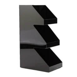 Mind Reader 'Fancy' Black Acrylic 3 Tier Condiment Organizer, Black (3TCORG-BLK) -Bigelowining Shop sp155205950 s7