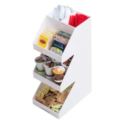 Mind Reader 'Fancy' Acrylic 3 Tier Condiment Organizer, White (3TCORG-WHT) -Bigelowining Shop sp155206037 s7