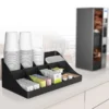 Mind Reader 11 Compartment Breakroom Condiment Organizer, Black (COMORG-BLK)