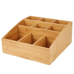 Mind Reader 'Square' 9 Compartment Condiment Organizer, Bamboo Wood (COMP9BMB-BRN) -Bigelowining Shop sp169019502 s7