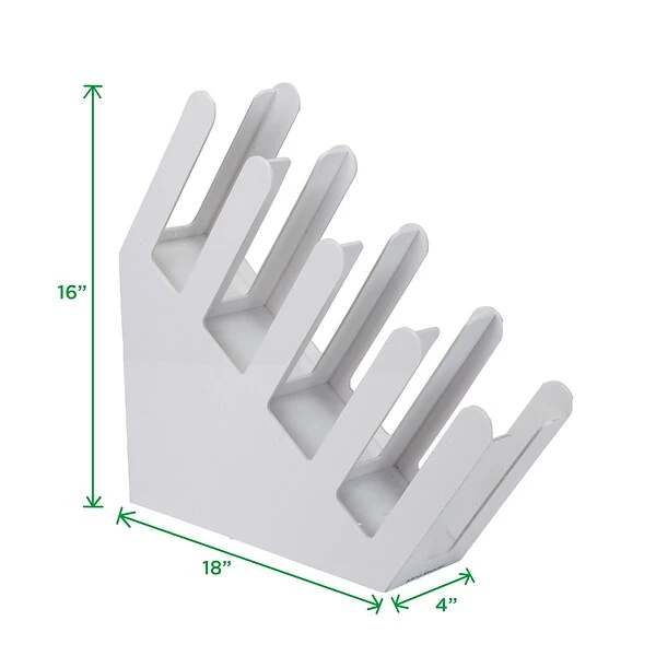 Mind Reader 'Fancy' Acrylic Cup And Lid Holder, White (4ACUPHOLD-WHT) 2 Mind Reader 'Fancy' Acrylic Cup And Lid Holder, White (4ACUPHOLD-WHT) - Image 2