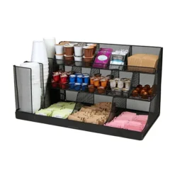 Mind Reader 3 Tier Large Breakroom Condiment Organizer, Black Metal Mesh (CMG2MESH-BLK 14) -Bigelowining Shop sp169020056 s7