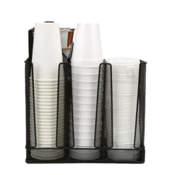 Mind Reader 3 Tier Large Breakroom Condiment Organizer, Black Metal Mesh (CMG2MESH-BLK 14) -Bigelowining Shop sp169020057 s7
