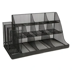 Mind Reader 3 Tier Large Breakroom Condiment Organizer, Black Metal Mesh (CMG2MESH-BLK 14) -Bigelowining Shop sp169020059 s7