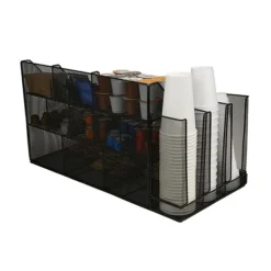 Mind Reader 3 Tier Large Breakroom Condiment Organizer, Black Metal Mesh (CMG2MESH-BLK 14) -Bigelowining Shop sp169020163 s7