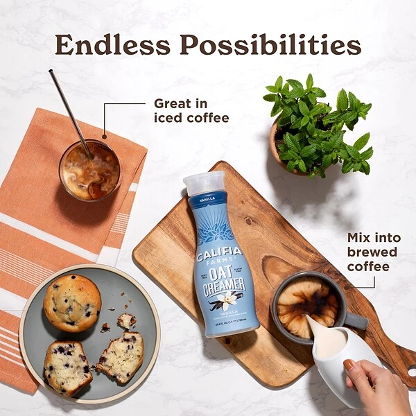 Califia Farms Hazelnut And Vanilla Dairy Free Liquid Creamer 25.4 Oz., 2/Pack (600-00282) 6 Califia Farms Hazelnut And Vanilla Dairy Free Liquid Creamer 25.4 Oz., 2/Pack (600-00282) - Image 6