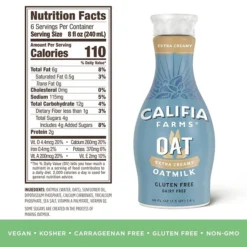 Califia Farms Oatmilk, Original, 48 Oz, 2PK