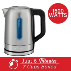 Brentwood Cordless Digital Stainless Steel Kettle With 5 Temperature Presets & Swivel Base, 1.79-Qt., (KT-1796DS) 10 Brentwood Cordless Digital Stainless Steel Kettle With 5 Temperature Presets & Swivel Base, 1.79-Qt., (KT-1796DS) -Bigelowining Shop sp182063170 s7