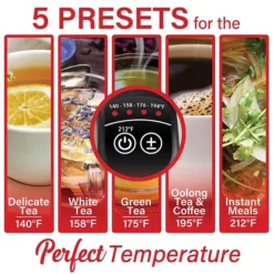 Brentwood Cordless Digital Stainless Steel Kettle With 5 Temperature Presets & Swivel Base, 1.79-Qt., (KT-1796DS) 11 Brentwood Cordless Digital Stainless Steel Kettle With 5 Temperature Presets & Swivel Base, 1.79-Qt., (KT-1796DS) -Bigelowining Shop sp182063176 s7