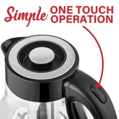 Brentwood Cordless Glass Electric Kettle With Tea Infuser And Swivel Base, 1.79-Qt., Black (KT-1962BK) -Bigelowining Shop sp182063189 s7